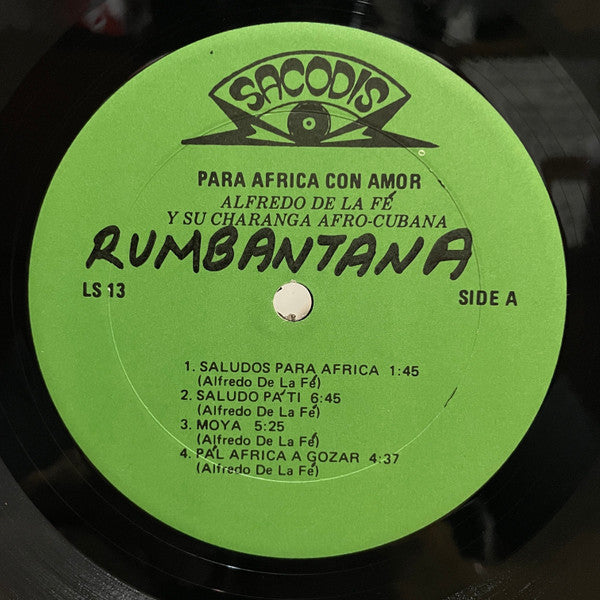 Alfredo De La Fé - Para Africa Con Amor (Vinyl, LP, Album) Very Good (VG) / Good Plus (G+)