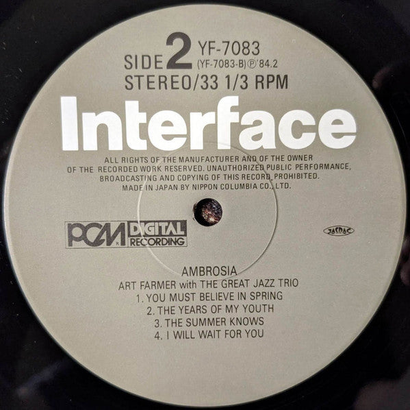 Art Farmer - Ambrosia (Vinyl, LP, Album)