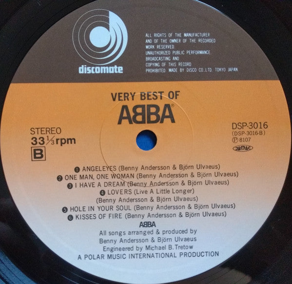 ABBA - Very Best Of ABBA (2xVinyl, LP, Compilation, Stereo) Very Good Plus (VG+) / Very Good Plus (VG+)