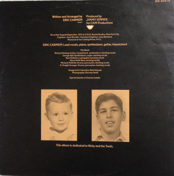 Eric Carmen - Eric Carmen (Vinyl, LP, Album) Very Good Plus (VG+) / Good Plus (G+)