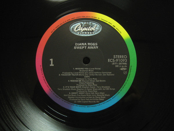 Diana Ross - Swept Away (Vinyl, LP, Album) Very Good (VG) / Good Plus (G+)