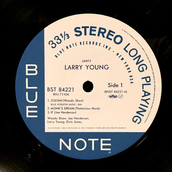 Larry Young - Unity (Vinyl, LP, Album, Reissue, Stereo)