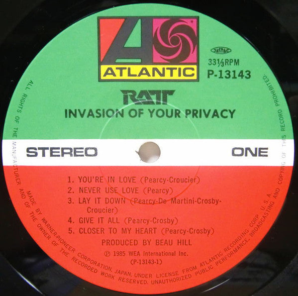 Ratt - Invasion Of Your Privacy (Vinyl, LP, Album)
