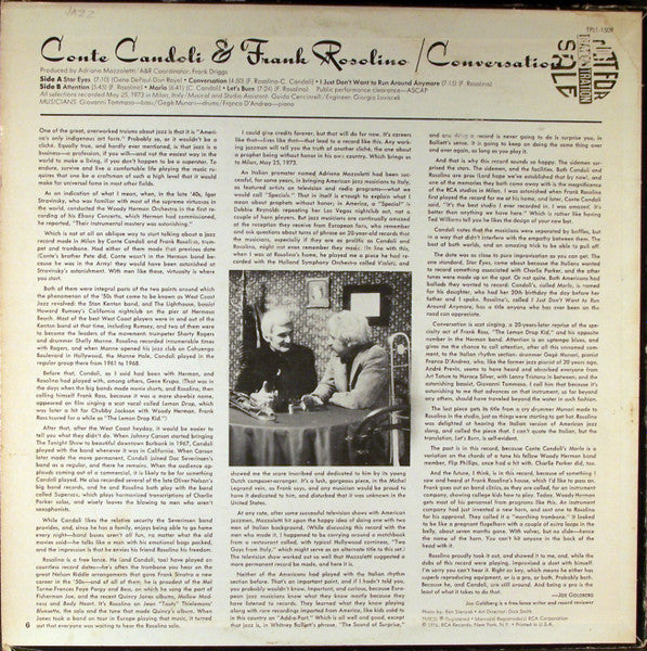 Conte Candoli - Conversation (Vinyl, LP, Album, Stereo) Very Good (VG) / Very Good (VG)