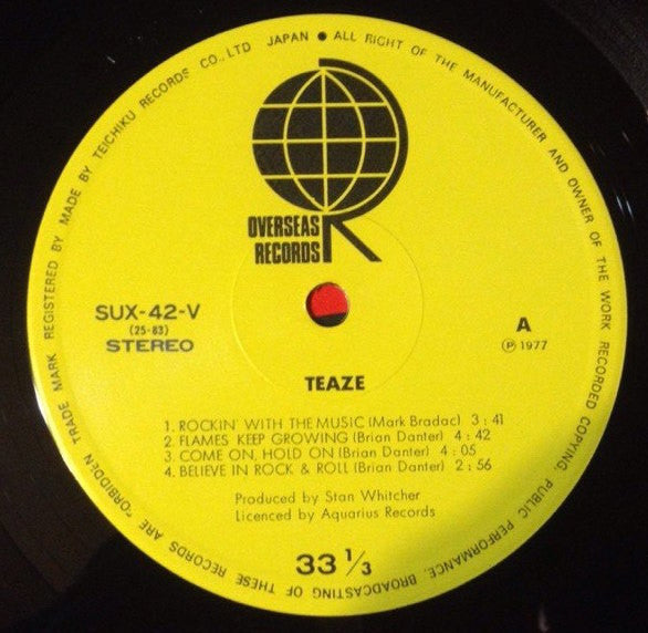 Teaze - Teaze (Vinyl, LP, Album) Very Good (VG) / Very Good Plus (VG+)