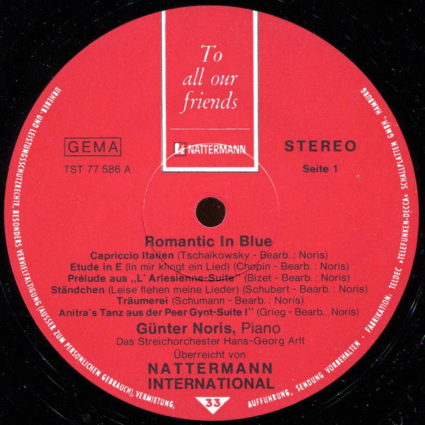 Günter Noris - Romantic In Blue (Vinyl, LP, Album, Reissue, Stereo) Very Good (VG) / Good Plus (G+)