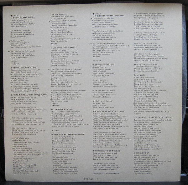 Various - Paper Moon: Original Recordings Featured In The Soundtrack (Vinyl, LP, Compilation) Very Good (VG) / Very Good (VG)