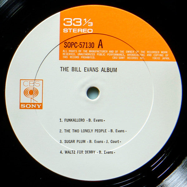 Bill Evans - The Bill Evans Album (Vinyl, LP, Album) Very Good (VG) / Good Plus (G+)