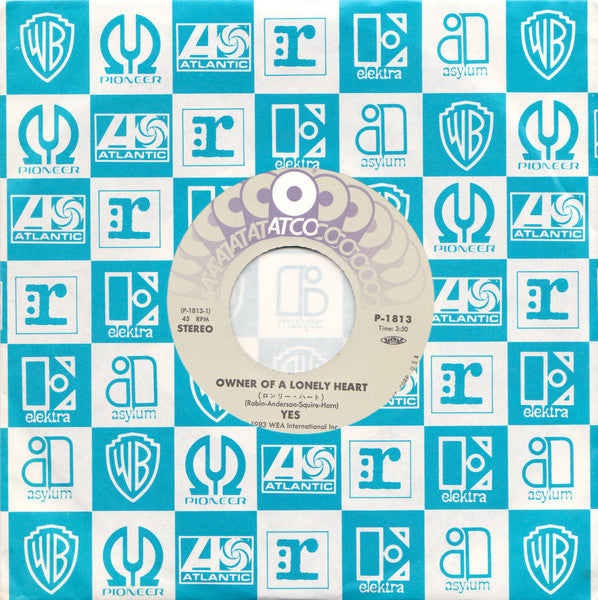 Yes - Owner Of A Lonely Heart = ロンリー・ハート (Vinyl, 7", 45 RPM, Single, Stereo) Very Good Plus (VG+) / Very Good Plus (VG+)