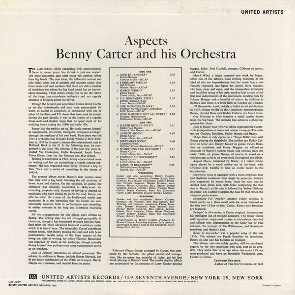 Benny Carter And His Orchestra - Aspects (Vinyl, LP, Album, Reissue...