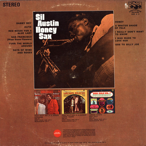 Sil Austin - Honey Sax (Vinyl, LP, Album) Very Good (VG) / Good Plus (G+)