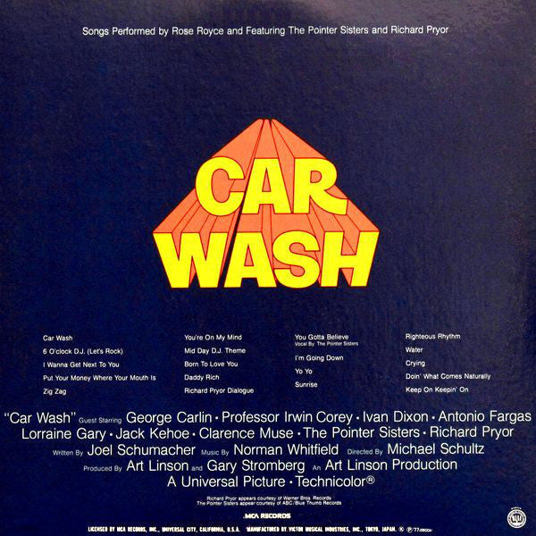 Rose Royce - Car Wash (The Original Motion Picture Soundtrack) (2xVinyl, LP, Album, Promo) Very Good Plus (VG+) / Very Good (VG)