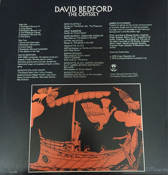 David Bedford - The Odyssey (Vinyl, LP, Album, Stereo) Very Good Plus (VG+) / Very Good (VG)