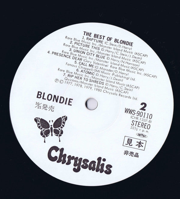 Blondie - The Best Of Blondie (Vinyl, LP, Compilation, Promo)