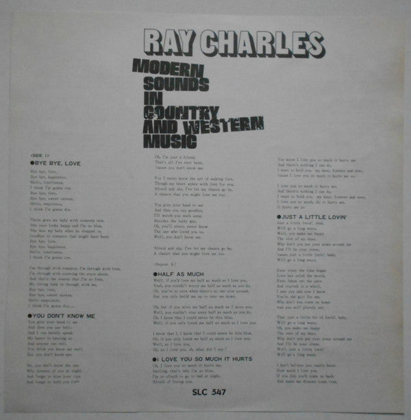 Ray Charles - Modern Sounds In Country And Western Music (Vinyl, LP, Album, Reissue) Very Good Plus (VG+) / Very Good Plus (VG+)