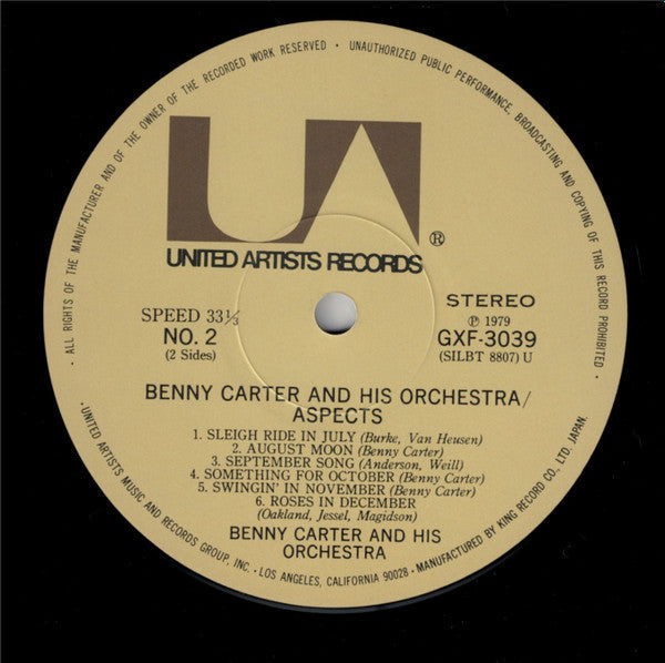 Benny Carter And His Orchestra - Aspects (Vinyl, LP, Album, Reissue...