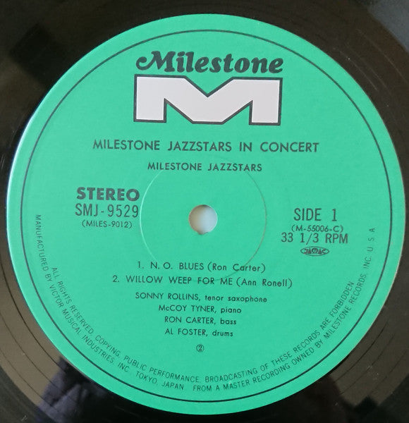 Sonny Rollins - Milestone Jazzstars In Concert (Vinyl, LP, Album)