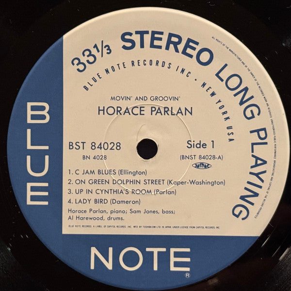 Horace Parlan - Movin' & Groovin' (Vinyl, LP, Album, Limited Edition, Reissue, Stereo) Near Mint (NM or M-) / Near Mint (NM or M-)