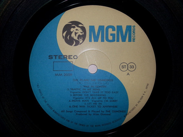 The Osmonds - The Plan (Vinyl, LP, Album, Repress) Very Good Plus (VG+) / Very Good Plus (VG+)
