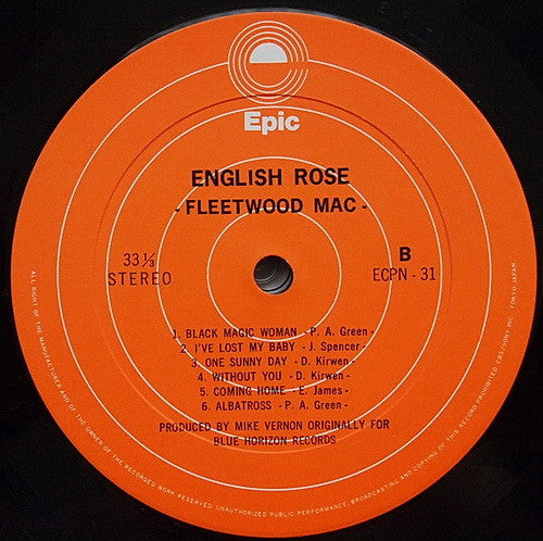 Fleetwood Mac - English Rose (Vinyl, LP, Album, Reissue) Very Good Plus (VG+) / Very Good (VG)