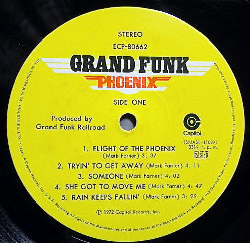 Grand Funk Railroad - Phoenix (Vinyl, LP, Album, Reissue, Stereo) Very Good (VG) / Very Good (VG)