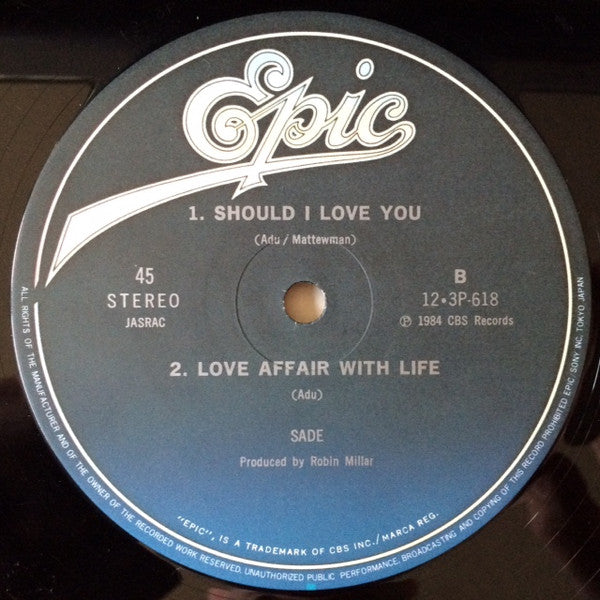 Sade - Hang On To Your Love (Vinyl, 12", 45 RPM, Maxi-Single) Very Good Plus (VG+) / Very Good Plus (VG+)