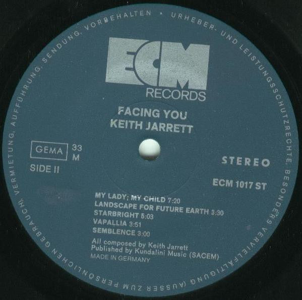 Keith Jarrett - Facing You (Vinyl, LP, Album)