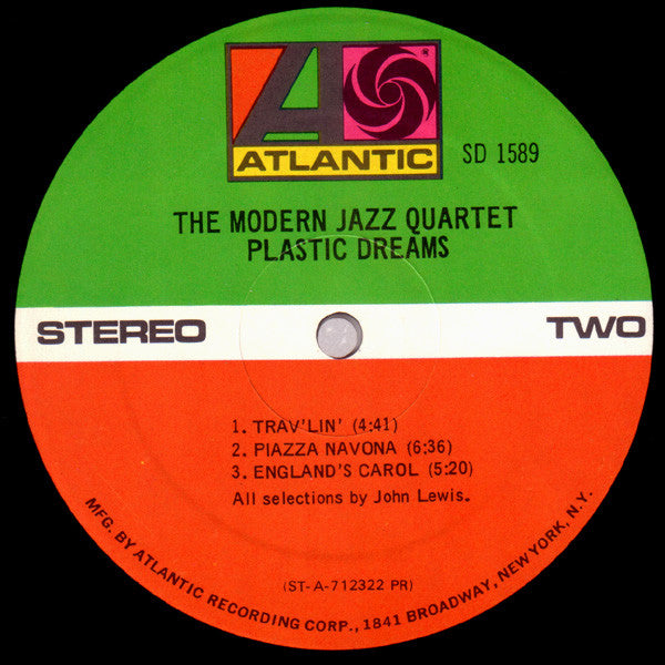 The Modern Jazz Quartet - Plastic Dreams (Vinyl, LP, Album, Stereo) Very Good Plus (VG+) / Very Good (VG)
