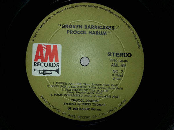 Procol Harum - Broken Barricades (Vinyl, LP, Album)
