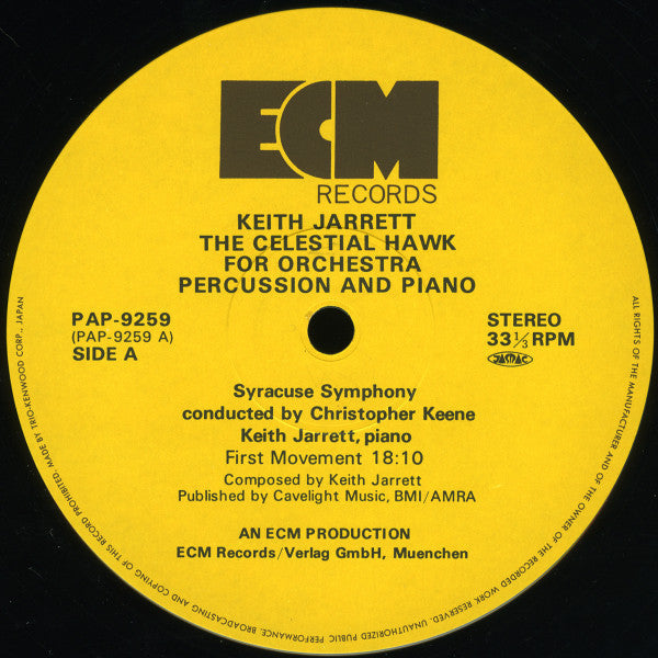 Keith Jarrett - The Celestial Hawk (For Orchestra Percussion And Pi...