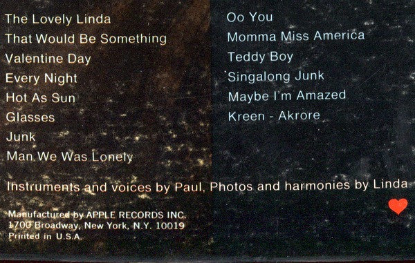 Paul McCartney - McCartney (Vinyl, LP, Album, Stereo) Good Plus (G+) / Very Good (VG)