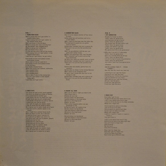 The Who - Live At Leeds (Vinyl, LP, Album, Reissue, Special Edition) Very Good Plus (VG+) / Very Good Plus (VG+)