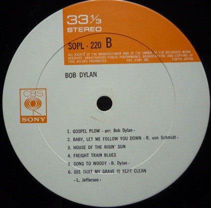 Bob Dylan - Bob Dylan (Vinyl, LP, Album, Reissue, Stereo) Very Good Plus (VG+) / Good Plus (G+)