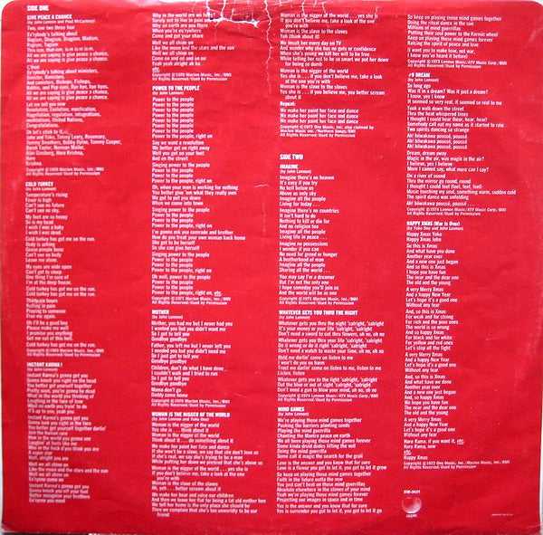 John Lennon - Shaved Fish (Vinyl, LP, Compilation) Very Good (VG) / Good Plus (G+)