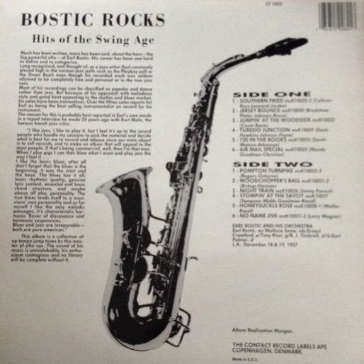 Earl Bostic - Bostic Rocks - Hits Of The Swing Age (Vinyl, Album, LP, Stereo) Good Plus (G+) / Very Good (VG)