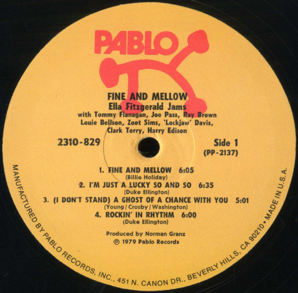 Ella Fitzgerald - Fine And Mellow (Vinyl, LP, Album) Very Good Plus (VG+) / Good Plus (G+)