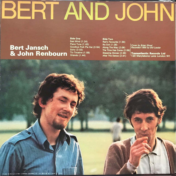 Bert Jansch - Bert And John (Vinyl, LP, Album, Reissue, Stereo) Near Mint (NM or M-) / Very Good (VG)