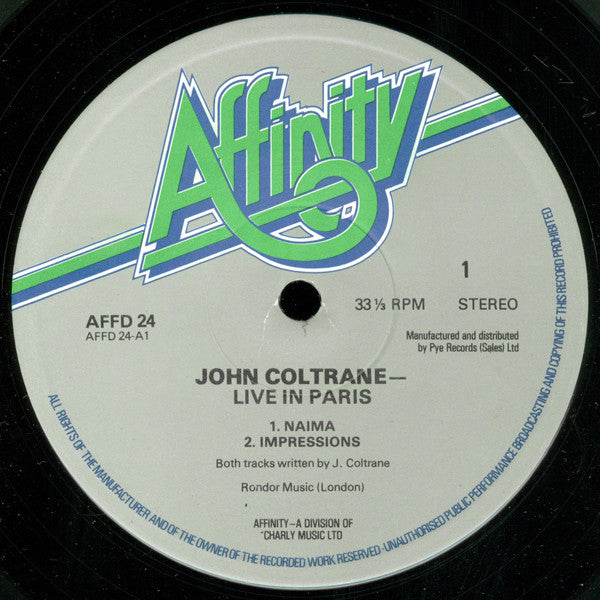 John Coltrane - Live In Paris (2xVinyl, LP, Album, Reissue) Very Good Plus (VG+) / Very Good Plus (VG+)