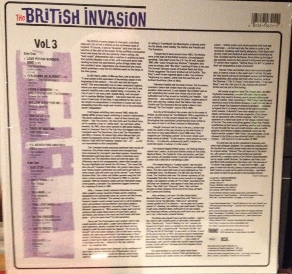 Various - The British Invasion: The History Of British Rock, Vol. 3 (Vinyl, LP, Compilation) Good Plus (G+) / Very Good (VG)
