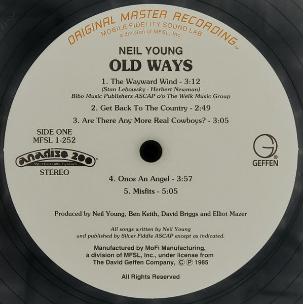 Neil Young - Old Ways (Vinyl, LP, Album, Limited Edition, Numbered, Reissue, Stereo) Mint (M) / Mint (M)