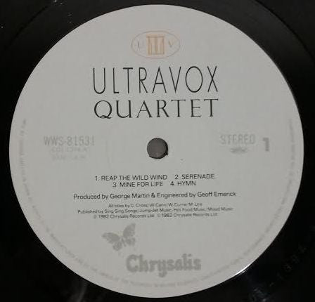 Ultravox - Quartet (Vinyl, LP, Album) Very Good Plus (VG+) / Very Good (VG)