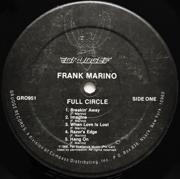 Frank Marino - Full Circle (Vinyl, LP, Album) Very Good Plus (VG+) / Very Good Plus (VG+)