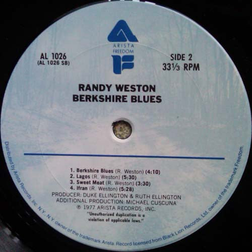 Randy Weston - Berkshire Blues (Vinyl, LP, Album) Very Good Plus (VG+) / Very Good (VG)
