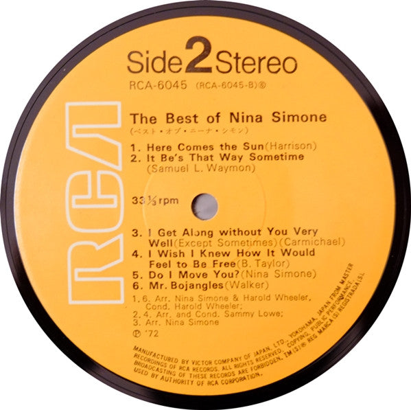 Nina Simone - The Best Of Nina Simone (Vinyl, LP, Compilation) Very Good Plus (VG+) / Very Good (VG)