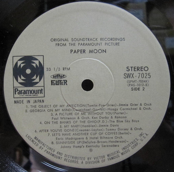 Various - Paper Moon: Original Recordings Featured In The Soundtrack (Vinyl, LP, Compilation) Very Good (VG) / Very Good (VG)