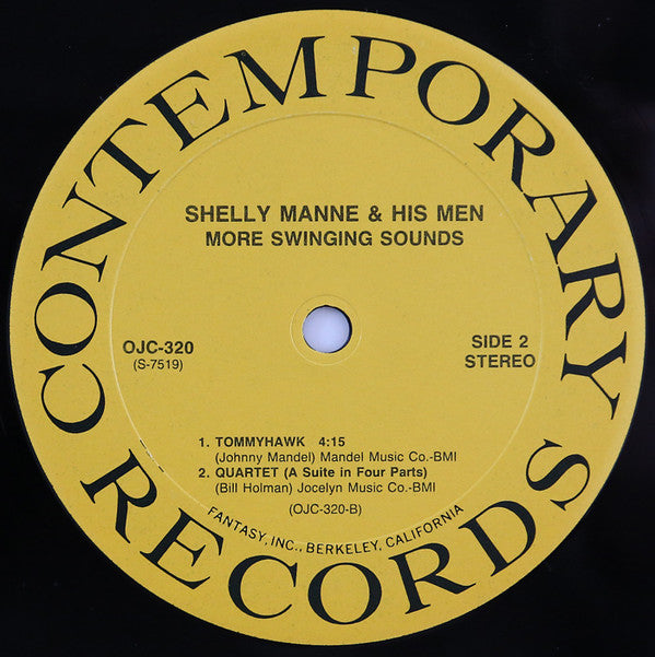 Shelly Manne & His Men - More Swinging Sounds (Vinyl, LP, Album, Reissue, Remastered, Stereo) Very Good Plus (VG+) / Very Good Plus (VG+)