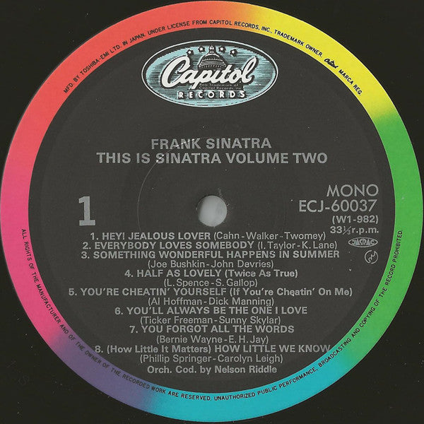 Frank Sinatra - This Is Sinatra Volume Two (Vinyl, LP, Compilation, Reissue, Mono) Very Good Plus (VG+) / Very Good (VG)