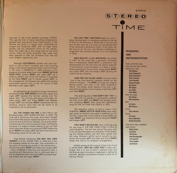 Hal Mooney - Jerome Kern Flutes & Percussion (Vinyl, LP, Stereo) Very Good (VG) / Very Good Plus (VG+)