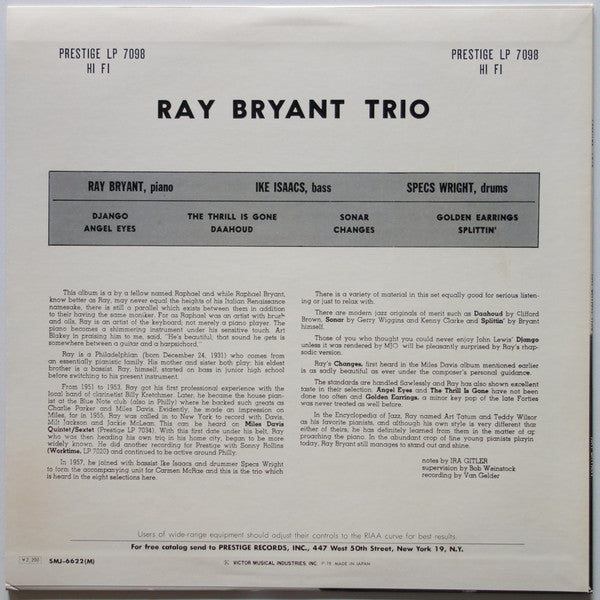Ray Bryant Trio - Piano Piano Piano Piano... (Vinyl, LP, Album, Rei...