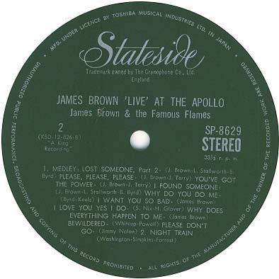 James Brown - Live At The Apollo (Vinyl, LP, Album, Stereo)